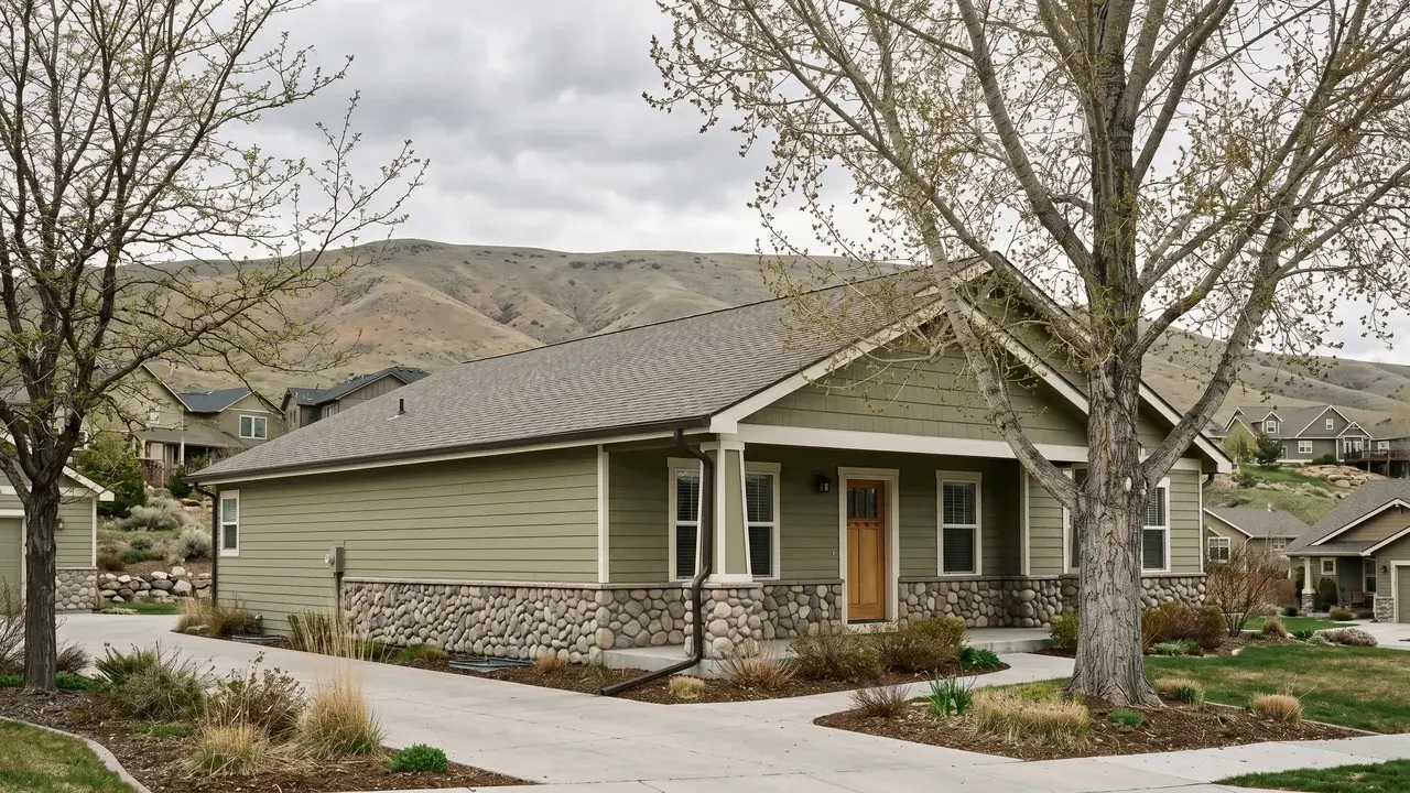 Gutter Installation & Replacement on a residential street in Hidden Springs, Idaho