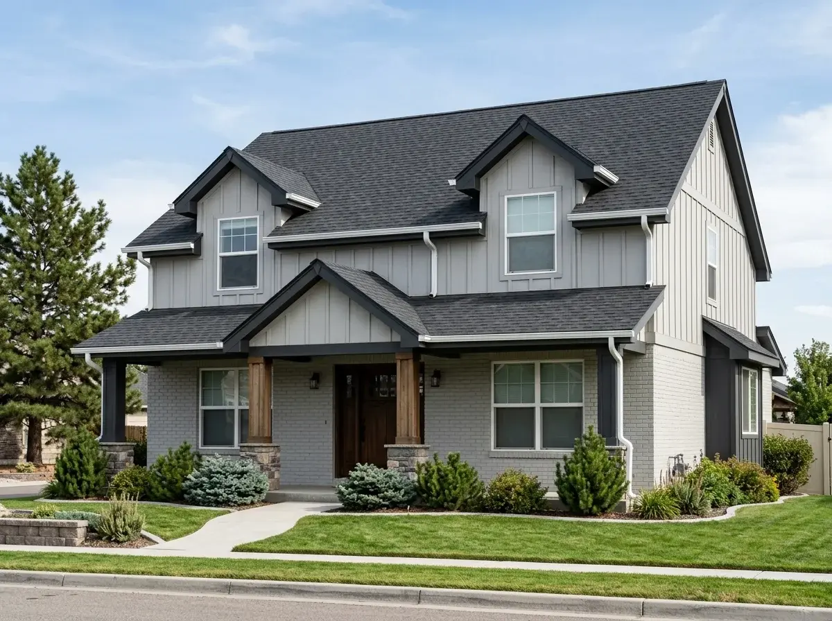 Seamless 6-inch K-style gutter installation on a Treasure Valley home